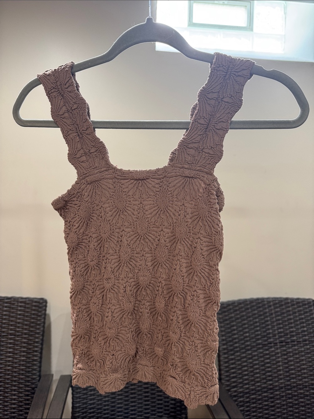 Textured Mauve Tank Top